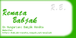 renata babjak business card
