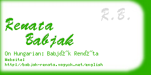 renata babjak business card